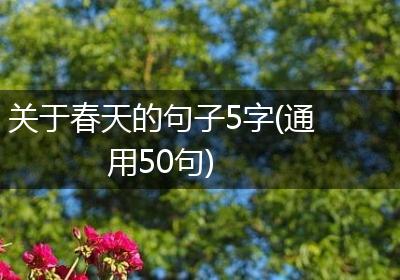 关于春天的句子5字(通用50句)