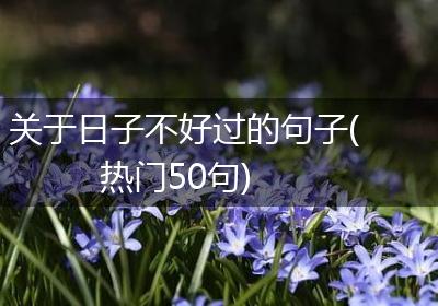 关于日子不好过的句子(热门50句)
