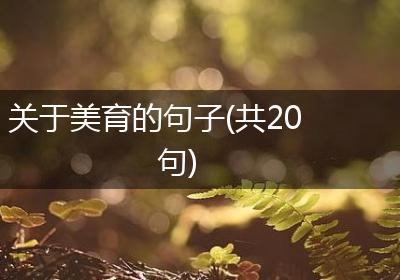 关于美育的句子(共20句)