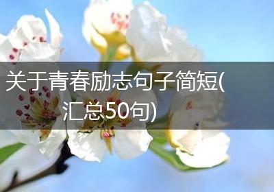 关于青春励志句子简短(汇总50句)