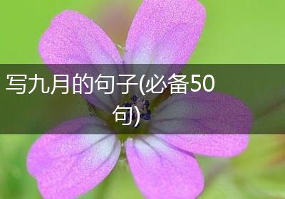 写九月的句子(必备50句)