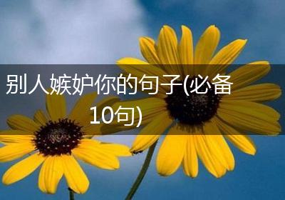 别人嫉妒你的句子(必备10句)