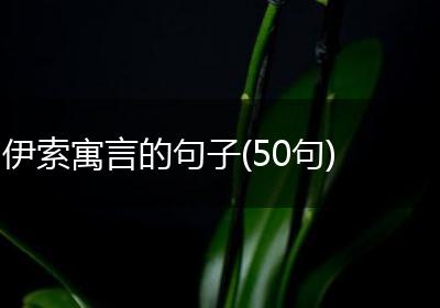 伊索寓言的句子(50句)