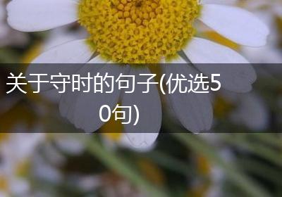 关于守时的句子(优选50句)