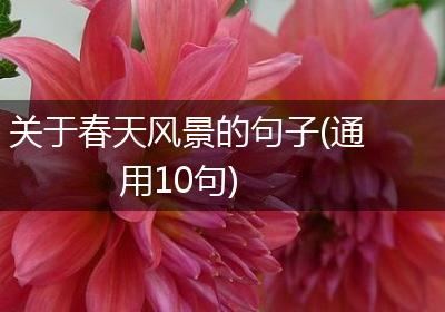 关于春天风景的句子(通用10句)