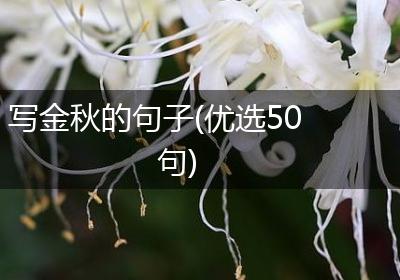 写金秋的句子(优选50句)