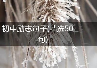 初中励志句子(精选50句)