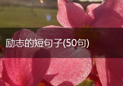 励志的短句子(50句)