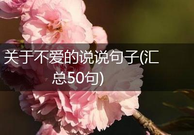 关于不爱的说说句子(汇总50句)