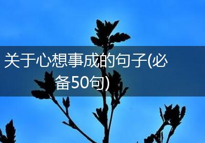 关于心想事成的句子(必备50句)
