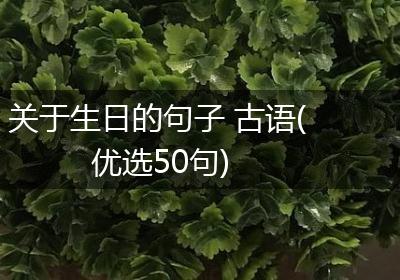 关于生日的句子 古语(优选50句)