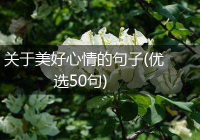 关于美好心情的句子(优选50句)