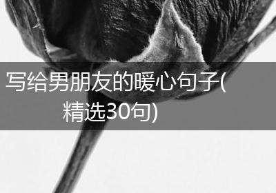 写给男朋友的暖心句子(精选30句)