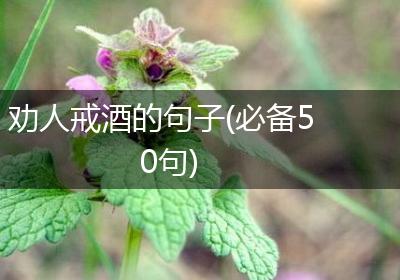 劝人戒酒的句子(必备50句)