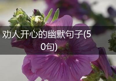 劝人开心的幽默句子(50句)