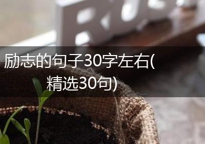 励志的句子30字左右(精选30句)