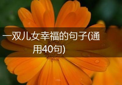 一双儿女幸福的句子(通用40句)