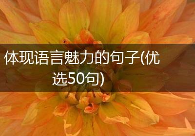 体现语言魅力的句子(优选50句)