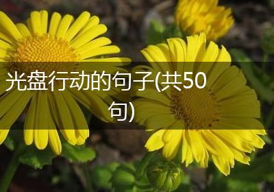 光盘行动的句子(共50句)