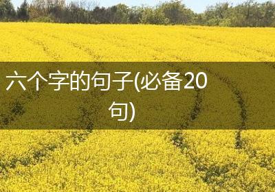 六个字的句子(必备20句)