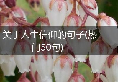 关于人生信仰的句子(热门50句)
