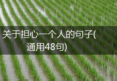关于担心一个人的句子(通用48句)