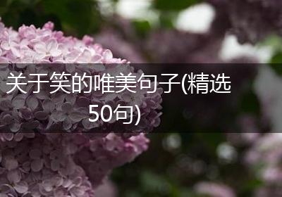 关于笑的唯美句子(精选50句)