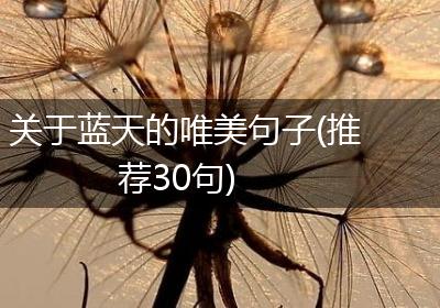 关于蓝天的唯美句子(推荐30句)