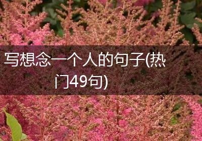 写想念一个人的句子(热门49句)