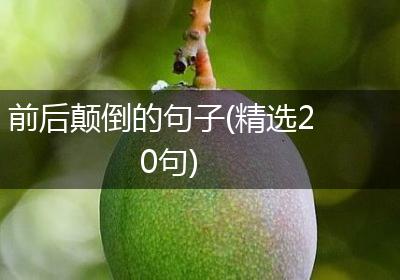 前后颠倒的句子(精选20句)