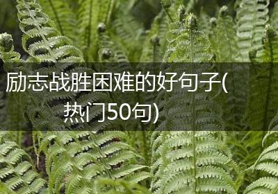 励志战胜困难的好句子(热门50句)