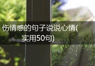 伤情感的句子说说心情(实用50句)