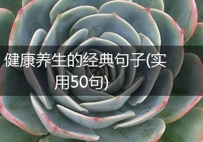 健康养生的经典句子(实用50句)