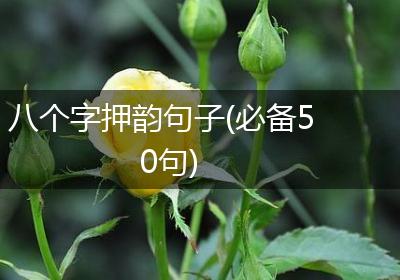 八个字押韵句子(必备50句)