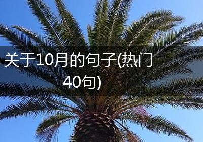 关于10月的句子(热门40句)