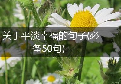 关于平淡幸福的句子(必备50句)