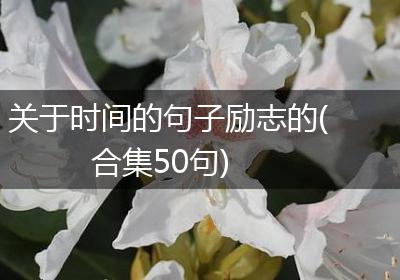关于时间的句子励志的(合集50句)