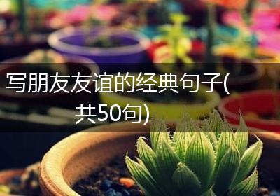 写朋友友谊的经典句子(共50句)