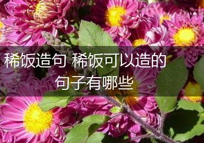 稀饭造句 稀饭可以造的句子有哪些