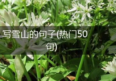 写雪山的句子(热门50句)