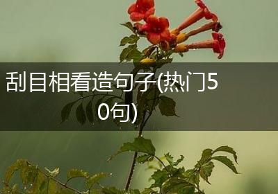刮目相看造句子(热门50句)