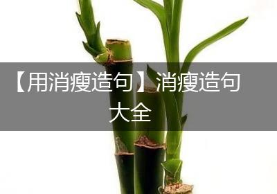 【用消瘦造句】消瘦造句大全