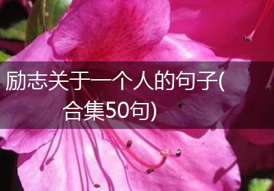 励志关于一个人的句子(合集50句)