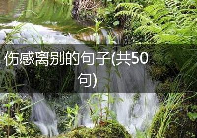 伤感离别的句子(共50句)
