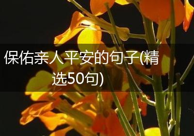 保佑亲人平安的句子(精选50句)