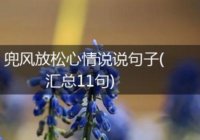 兜风放松心情说说句子(汇总11句)