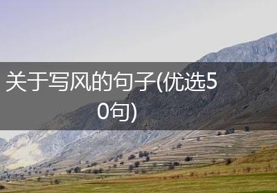 关于写风的句子(优选50句)