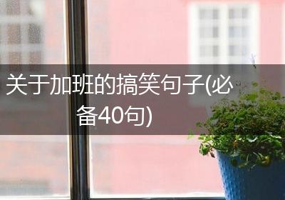 关于加班的搞笑句子(必备40句)