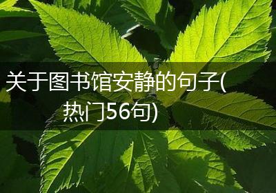 关于图书馆安静的句子(热门56句)