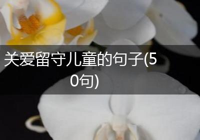 关爱留守儿童的句子(50句)